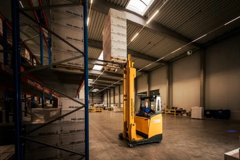 Reachtruck in gebruik