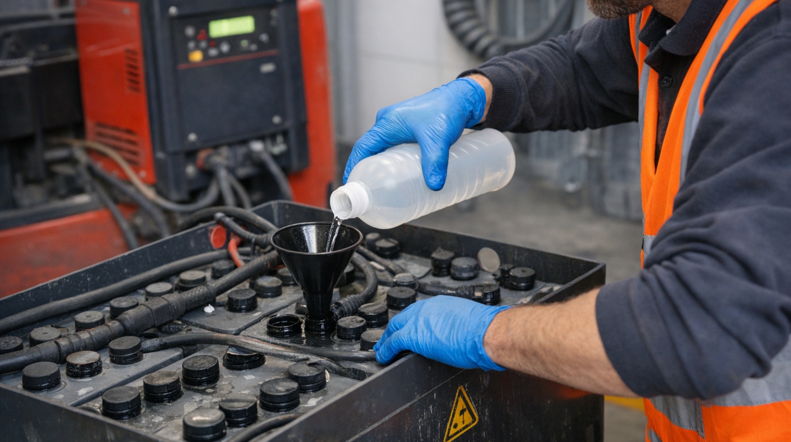 accuwater bijvullen loodzuur batterij