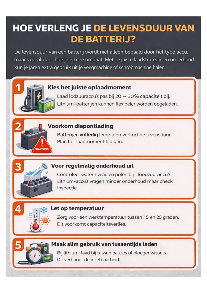 Hoe verleng je de levensduur van de batterij?